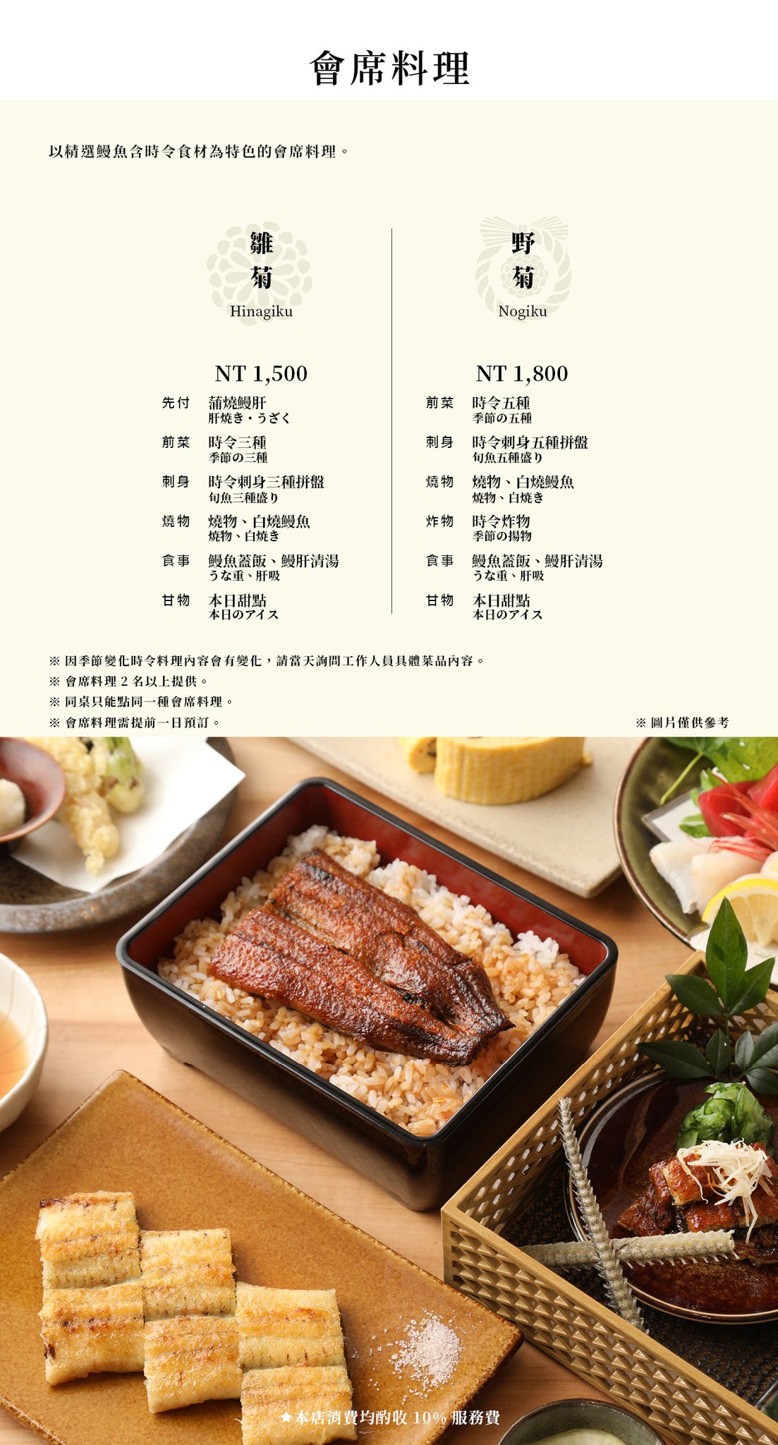 うなぎ四代目菊かわ鰻魚飯專賣店菜單MENU